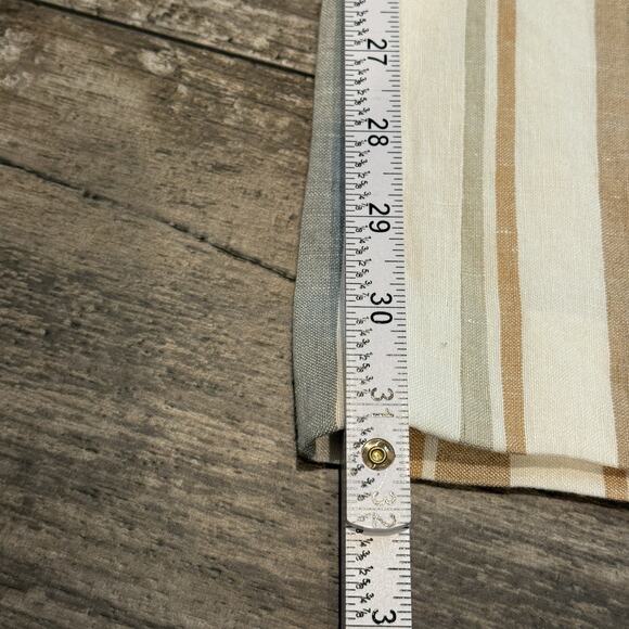 Lafayette 148 New York Columbus Linen Wide Leg Striped Pant Drawstring XS NEW - Picture 14 of 16